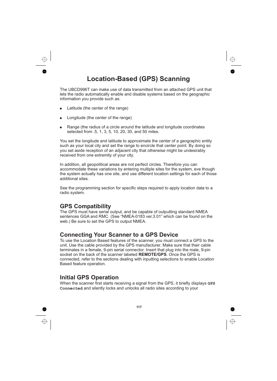 Location-based (gps) scanning | Uniden UBCD996T User Manual | Page 117 / 176