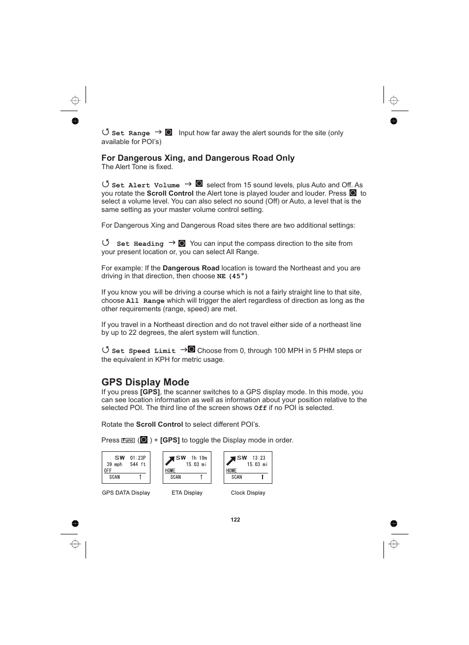 Gps display mode | Uniden UBCD996T User Manual | Page 122 / 176