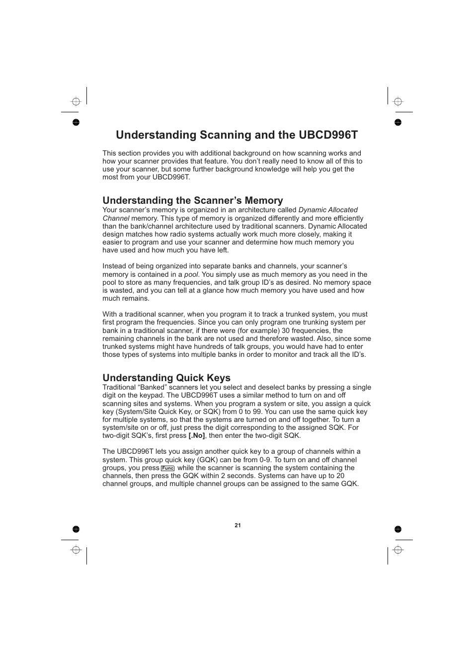 Understanding scanning and the ubcd996t | Uniden UBCD996T User Manual | Page 21 / 176