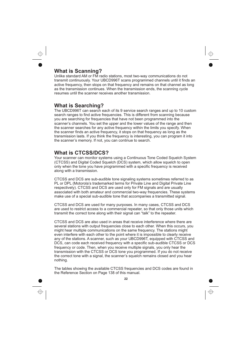 Uniden UBCD996T User Manual | Page 22 / 176