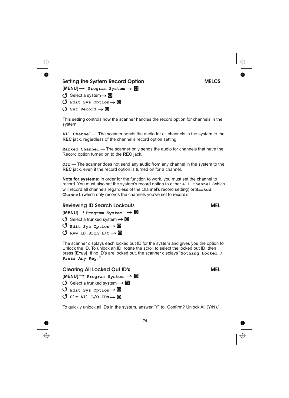 Uniden UBCD996T User Manual | Page 74 / 176