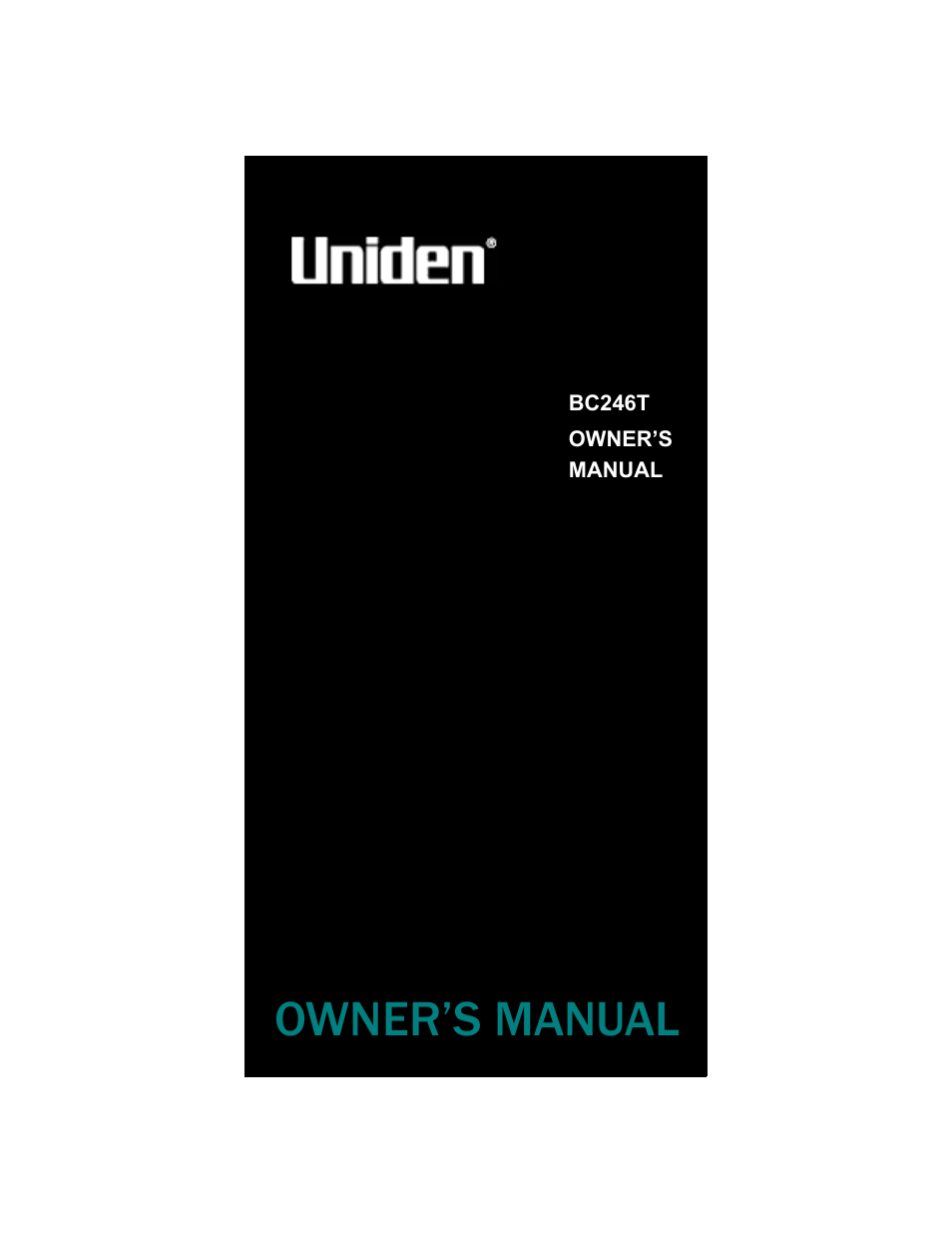 Uniden BC246T User Manual | 140 pages