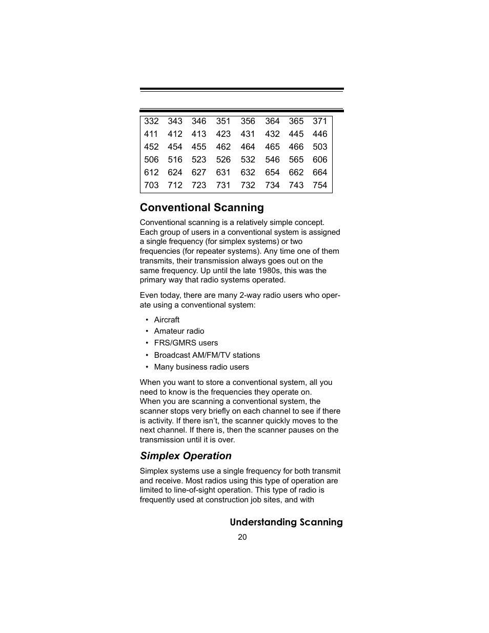 Conventional scanning | Uniden BC246T User Manual | Page 20 / 140