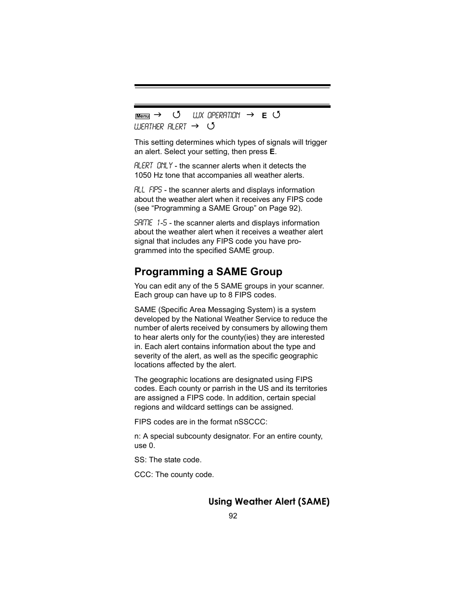 Programming a same group | Uniden BC246T User Manual | Page 92 / 140