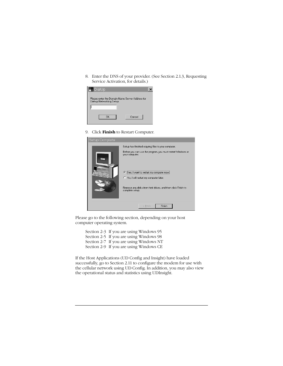 Uniden Data 2000 Wireless CDPD PC Card User Manual | Page 13 / 99