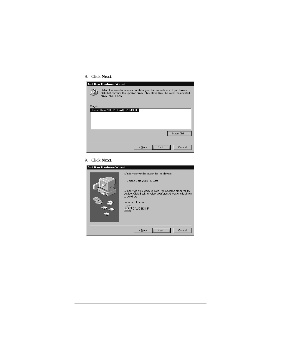 Uniden Data 2000 Wireless CDPD PC Card User Manual | Page 29 / 99