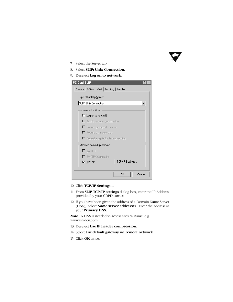 Uniden Data 2000 Wireless CDPD PC Card User Manual | Page 35 / 99