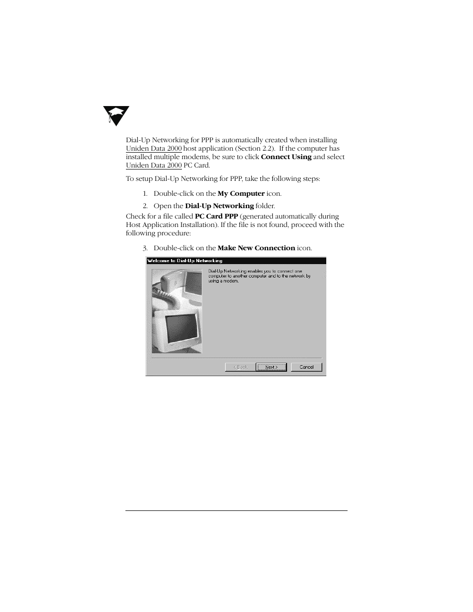 Uniden Data 2000 Wireless CDPD PC Card User Manual | Page 36 / 99