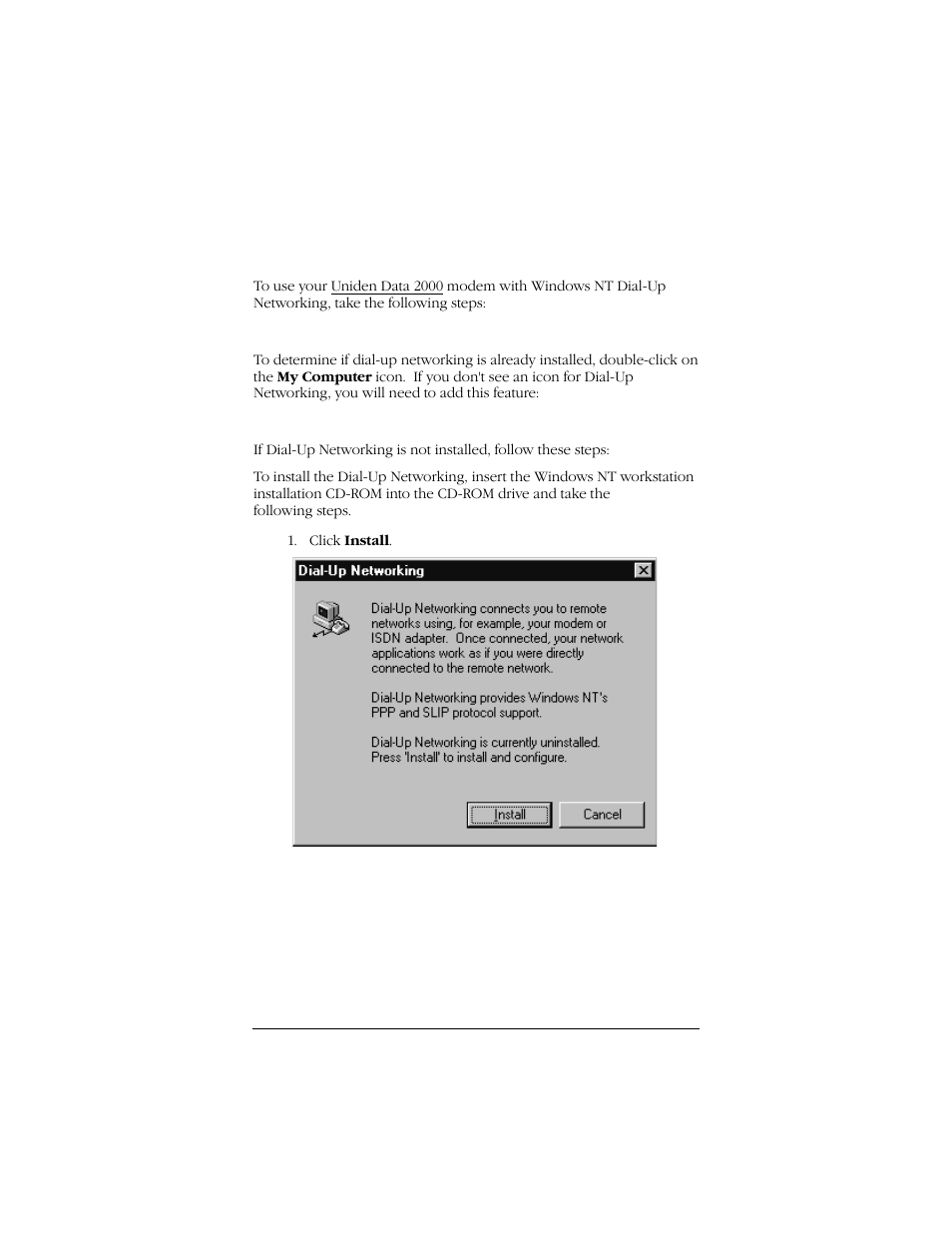 8 using windows nt dial-up networking | Uniden Data 2000 Wireless CDPD PC Card User Manual | Page 44 / 99