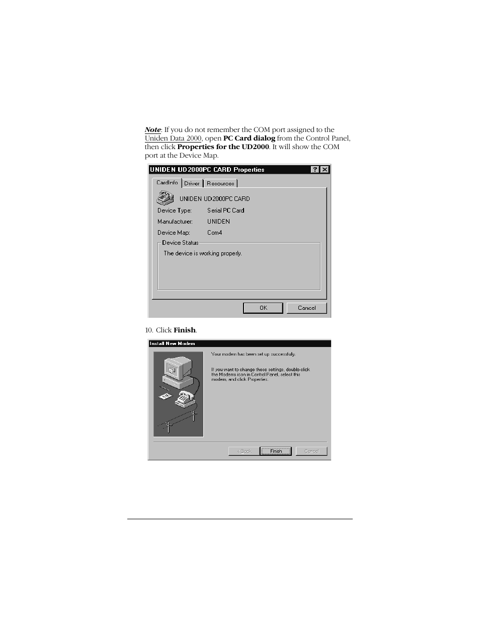 Uniden Data 2000 Wireless CDPD PC Card User Manual | Page 48 / 99