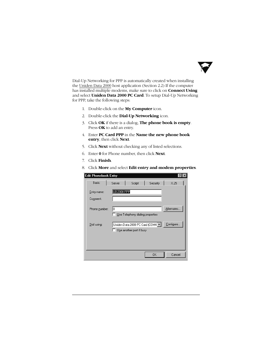 Uniden Data 2000 Wireless CDPD PC Card User Manual | Page 55 / 99