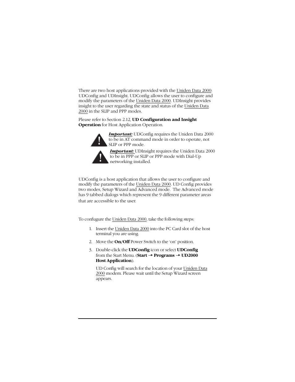 Uniden Data 2000 Wireless CDPD PC Card User Manual | Page 63 / 99