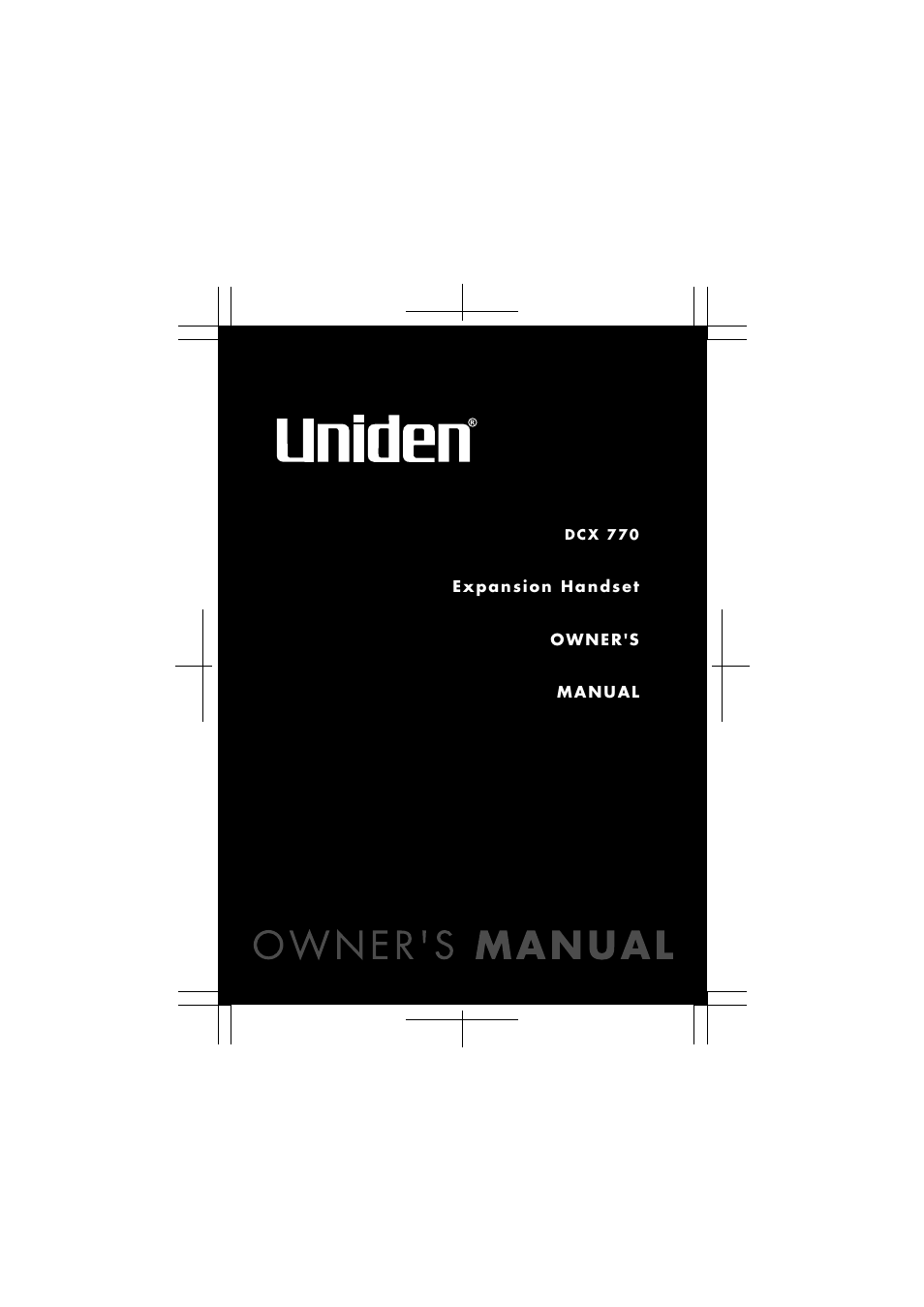 Uniden DCX 770 User Manual | 12 pages