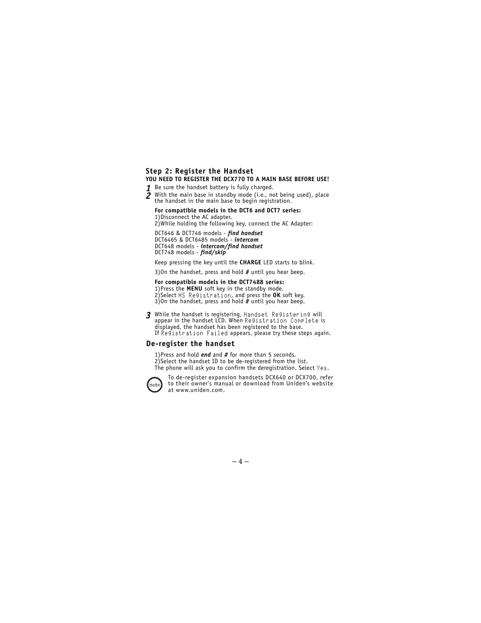 Uniden DCX 770 User Manual | Page 4 / 12