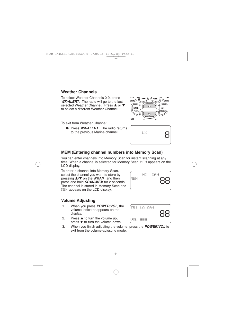 Uniden UA466ZL User Manual | Page 13 / 20