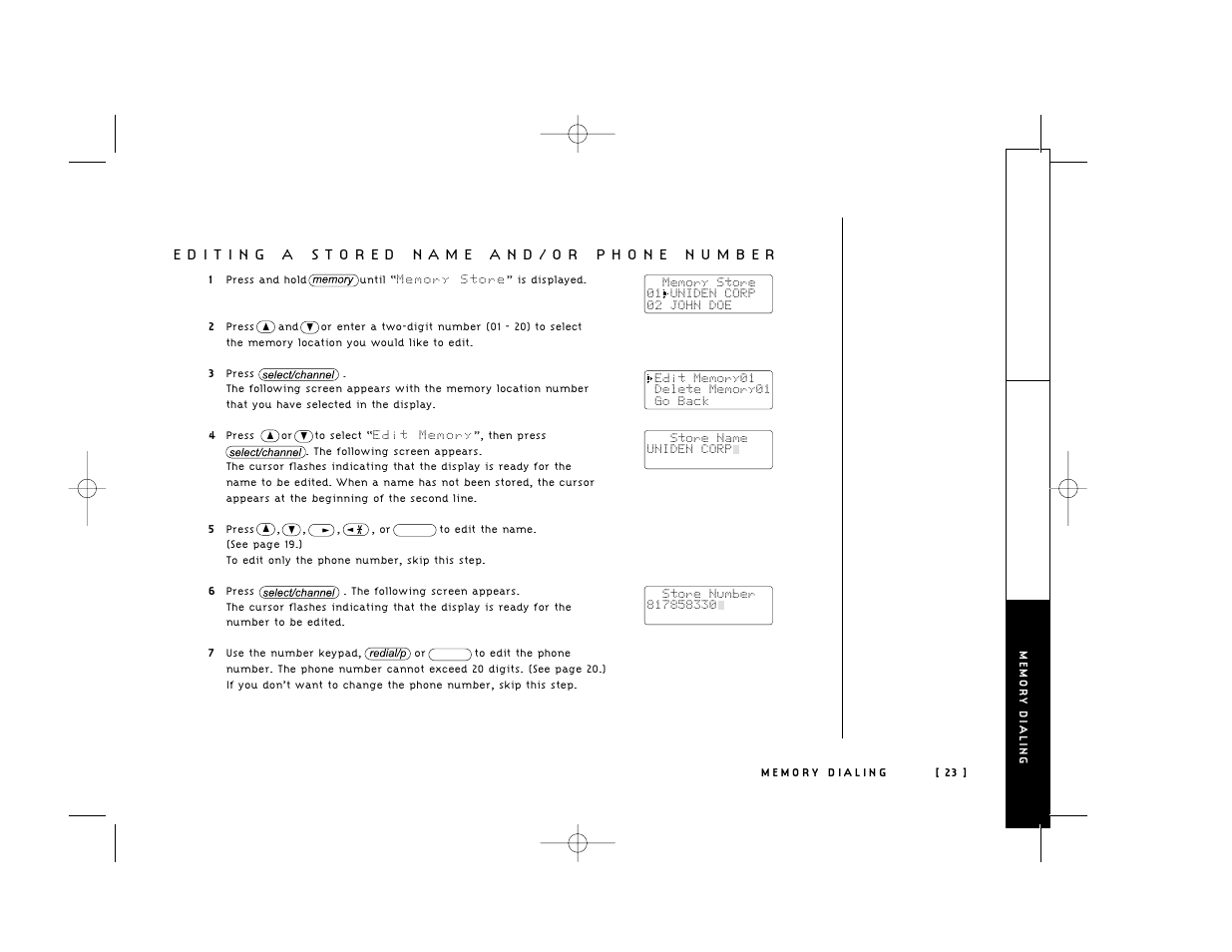 Uniden 248 User Manual | Page 25 / 56