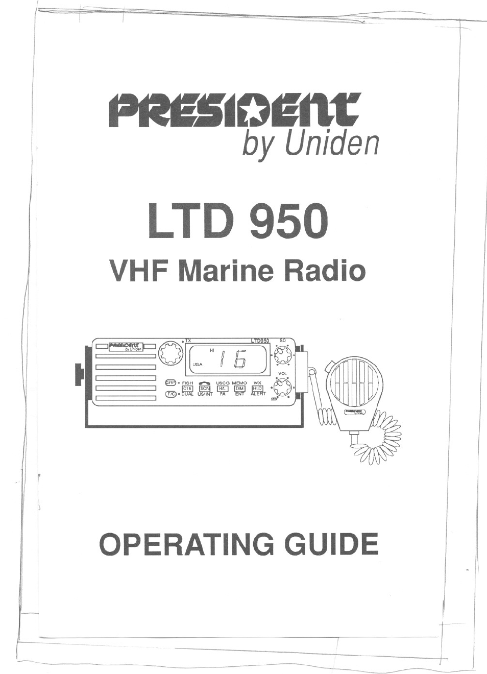 Uniden PRESIDENT LTD 950 User Manual | 33 pages