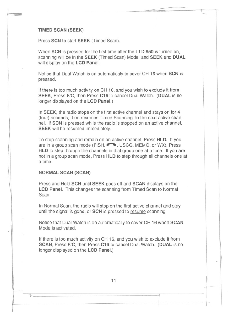 Uniden PRESIDENT LTD 950 User Manual | Page 13 / 33