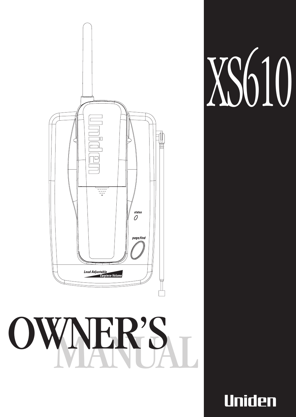 Uniden XS610 User Manual | 24 pages