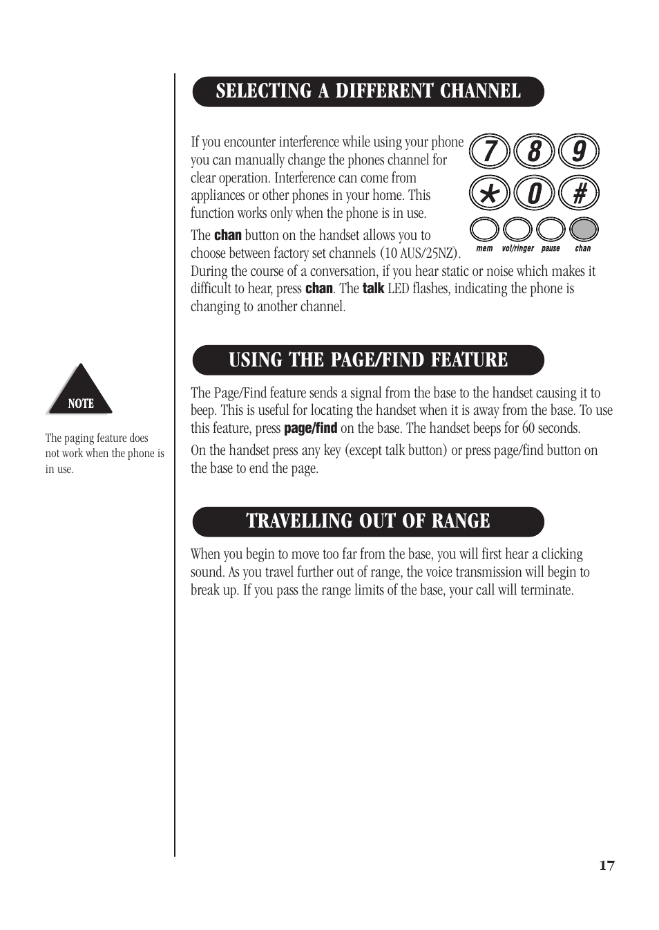 Uniden XS610 User Manual | Page 19 / 24