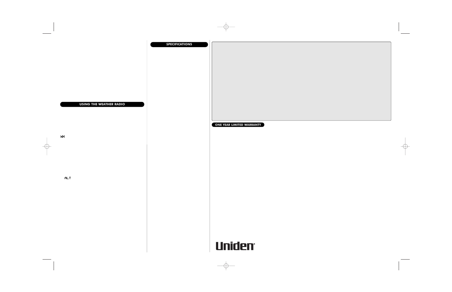 Fcc information | Uniden GMRS540 User Manual | Page 2 / 2