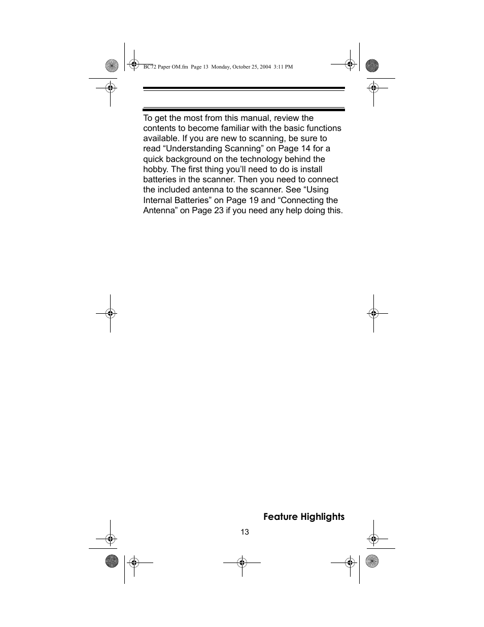 Racing Electronics BC72XLT User Manual | Page 13 / 62