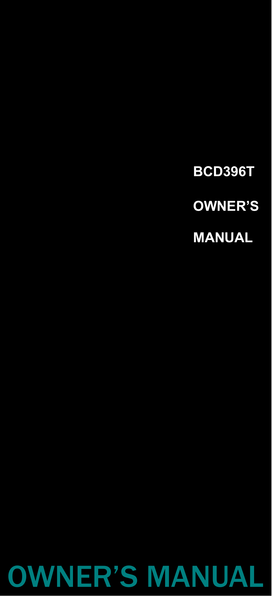 Uniden BCD396T User Manual | 154 pages