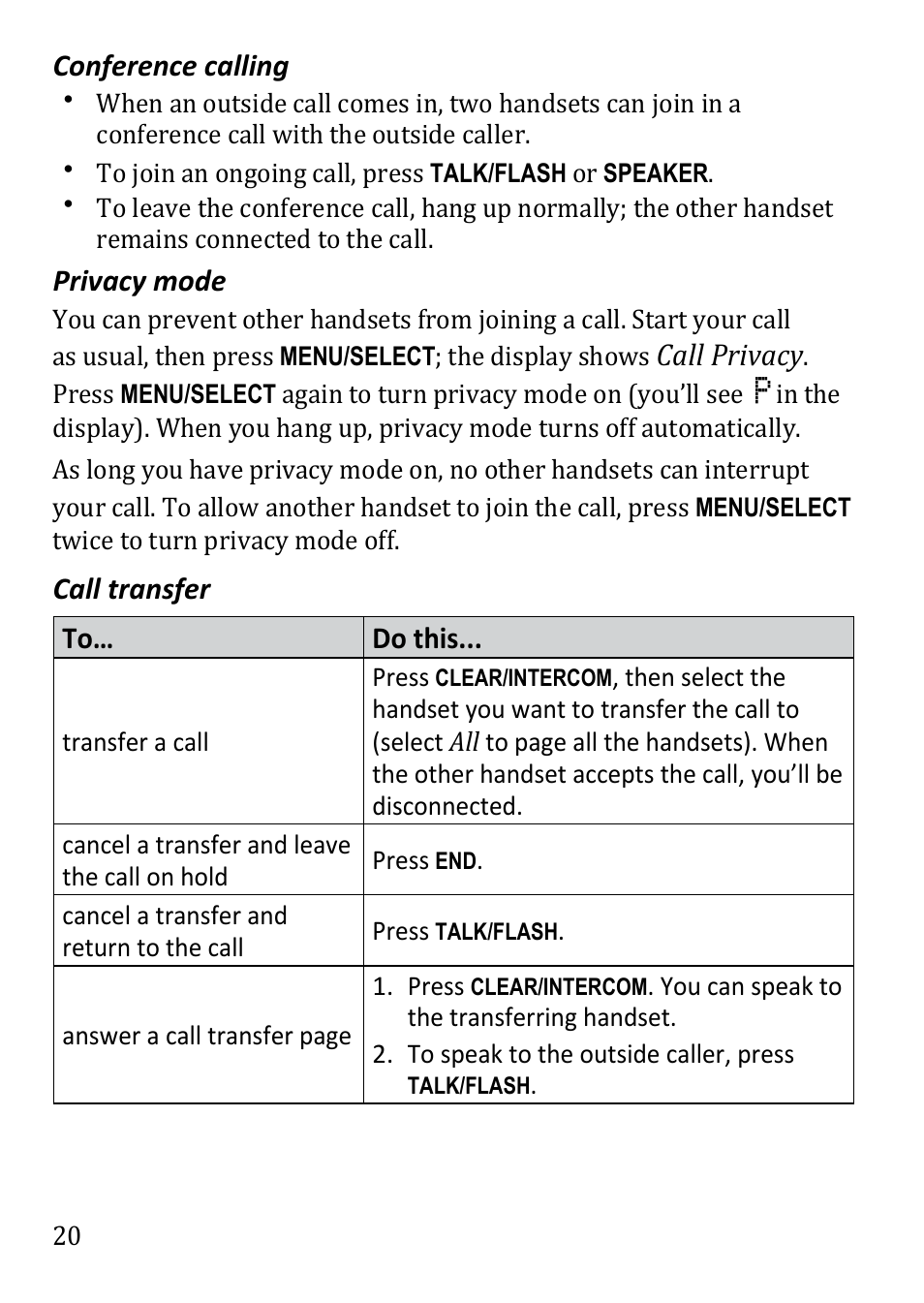 Uniden DECT3380 User Manual | Page 20 / 40