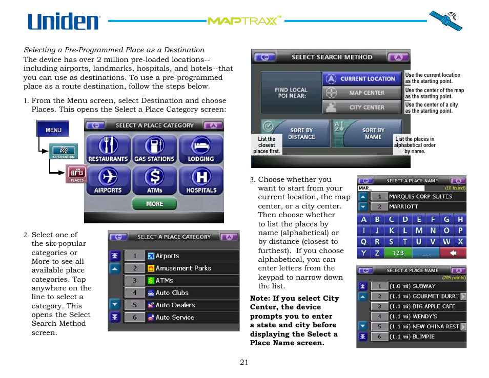 Uniden Maptrax GPS352 User Manual | Page 21 / 35