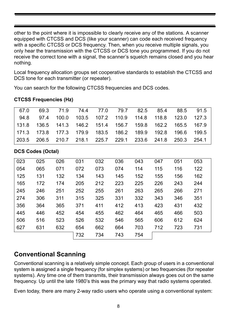 Conventional scanning | Uniden BC898T User Manual | Page 11 / 64