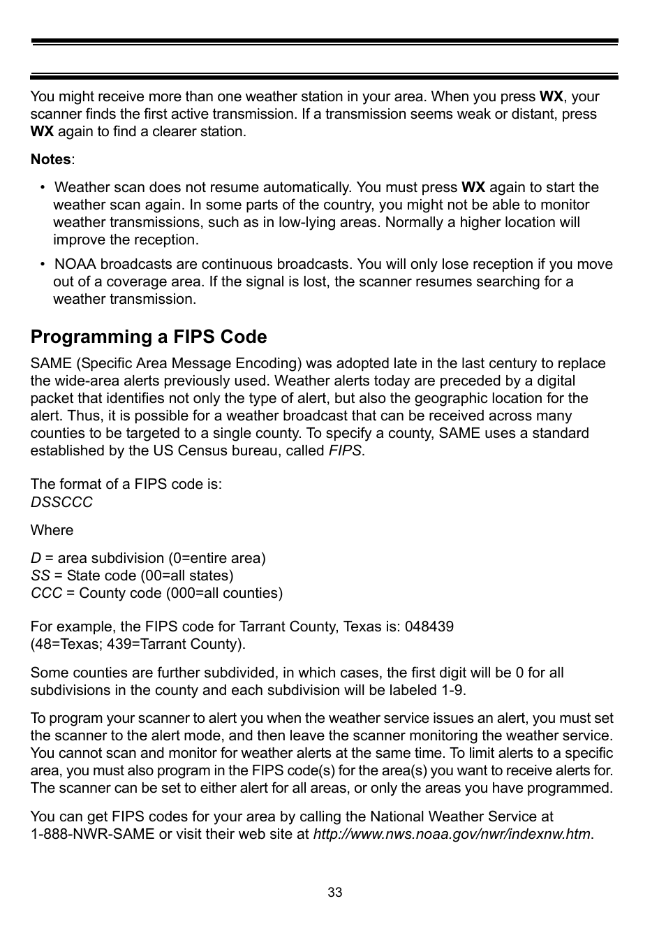 Programming a fips code | Uniden BC898T User Manual | Page 36 / 64