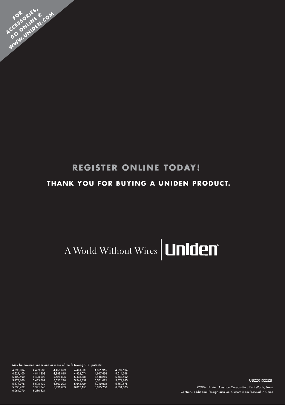 Uniden BC898T User Manual | Page 64 / 64