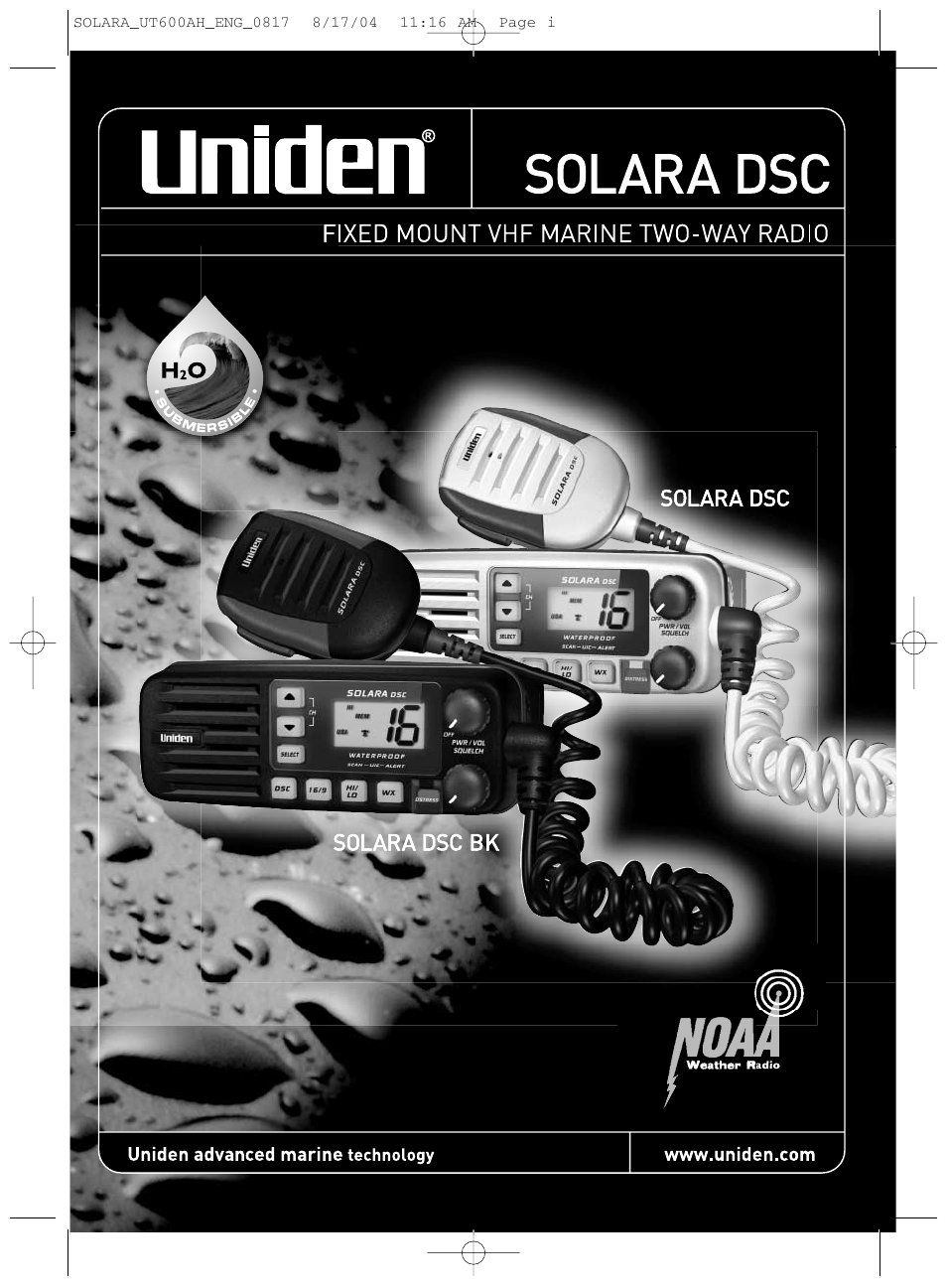 Uniden Solara DSC User Manual | 32 pages