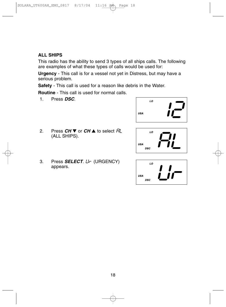 Uniden Solara DSC User Manual | Page 20 / 32