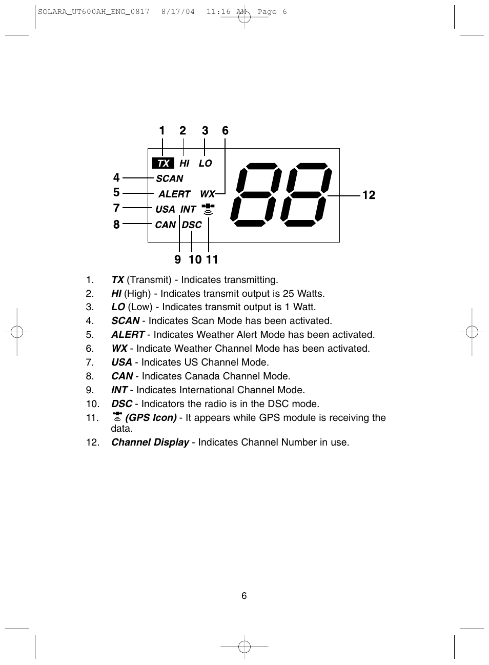 Uniden Solara DSC User Manual | Page 8 / 32