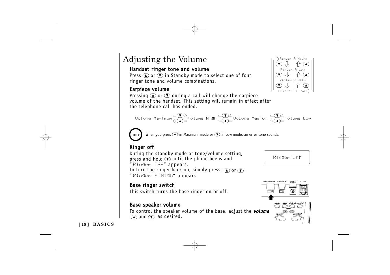 Adjusting the volume | Uniden TITANIUM 24-148 User Manual | Page 20 / 64