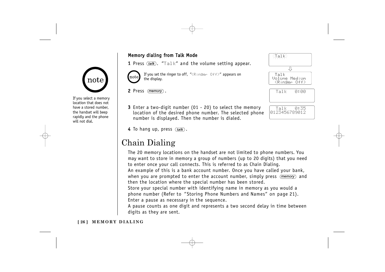 Chain dialing | Uniden TITANIUM 24-148 User Manual | Page 28 / 64