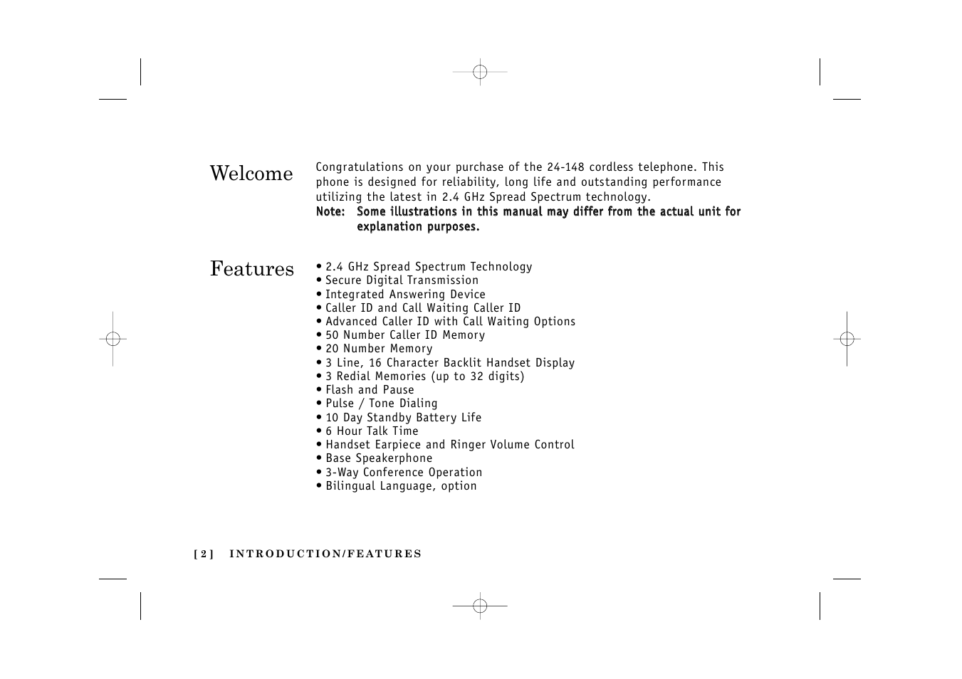 Welcome features | Uniden TITANIUM 24-148 User Manual | Page 4 / 64