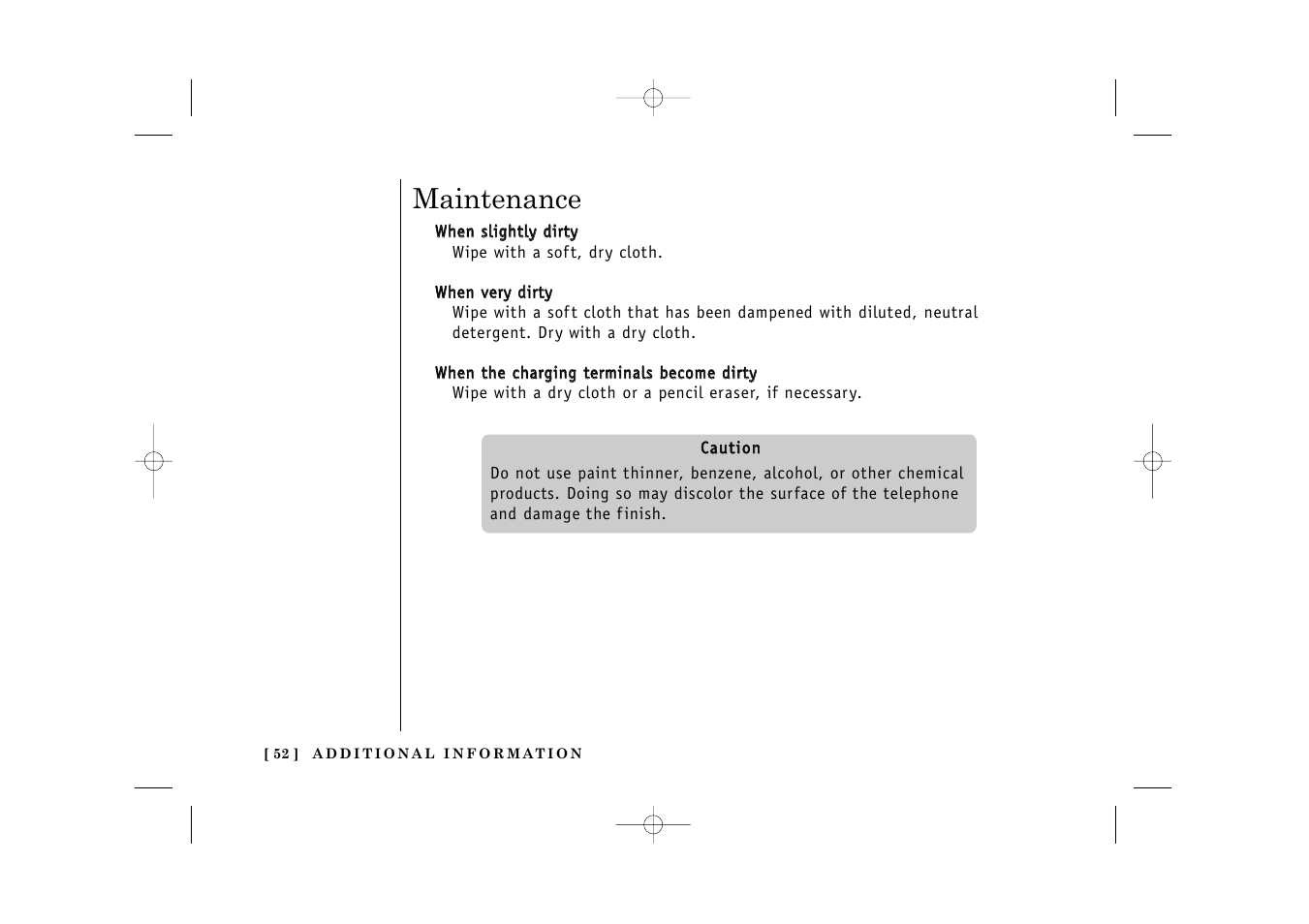 Maintenance | Uniden TITANIUM 24-148 User Manual | Page 54 / 64