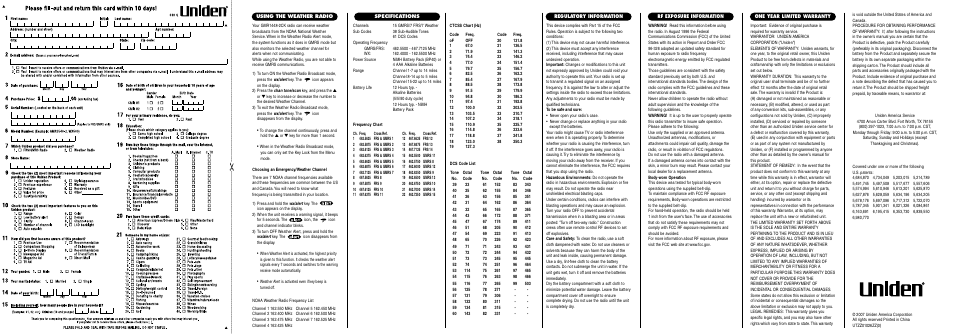 Uniden EcoTerra GMR1448-2CK User Manual | Page 2 / 2