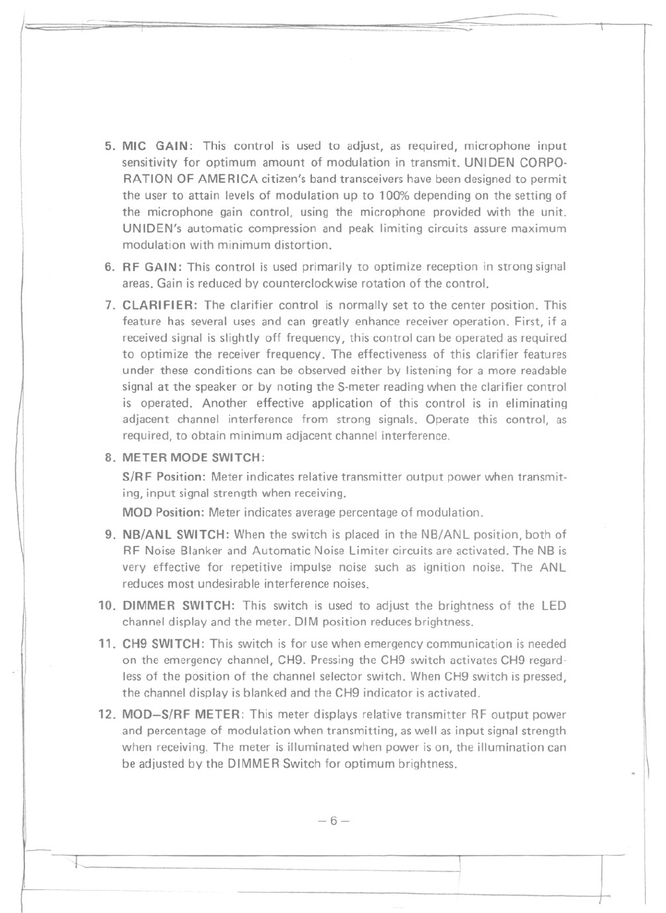 Uniden GRANT User Manual | Page 7 / 18