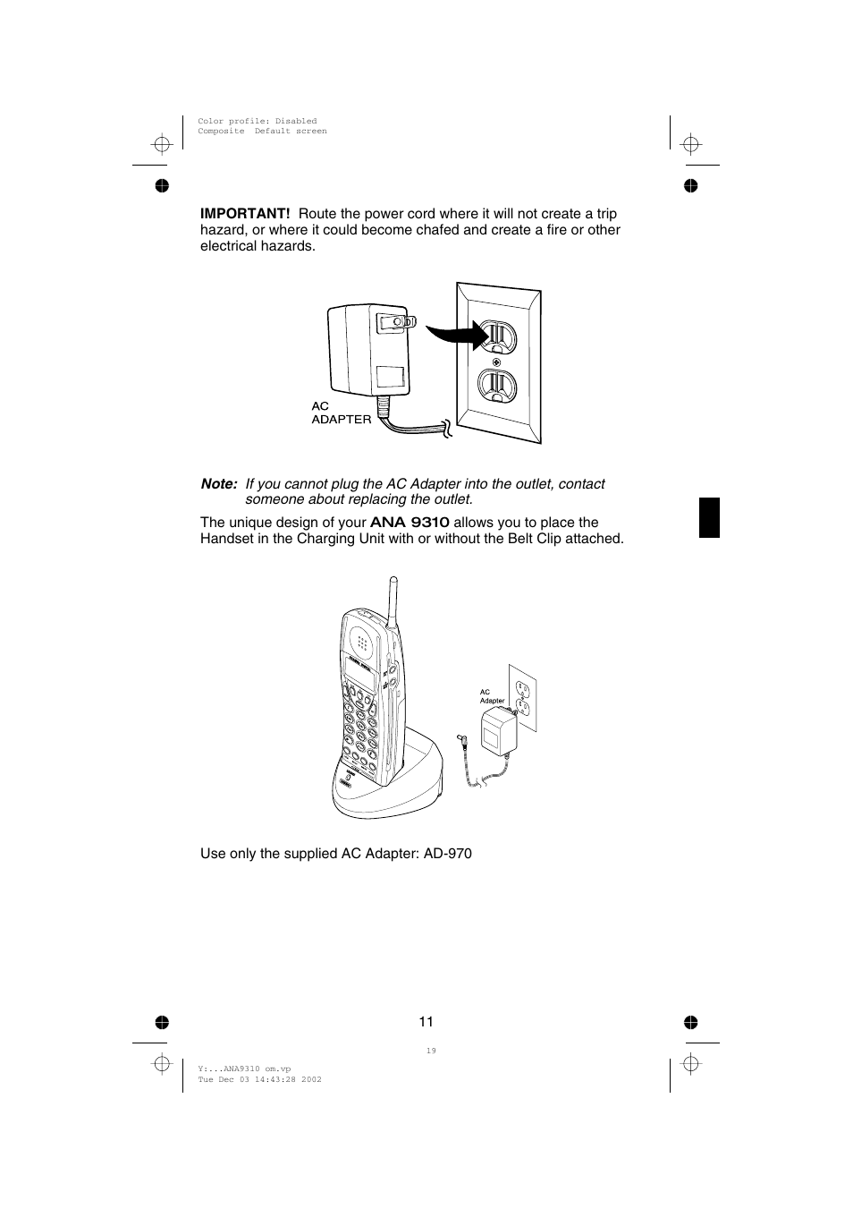 Uniden ANA 9310 User Manual | Page 17 / 46