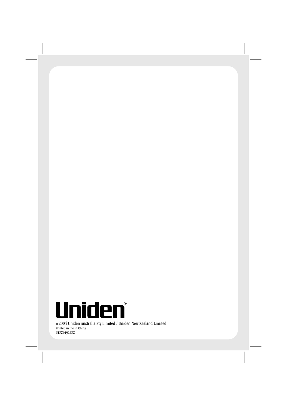 Uniden UH088SX CB User Manual | Page 24 / 24