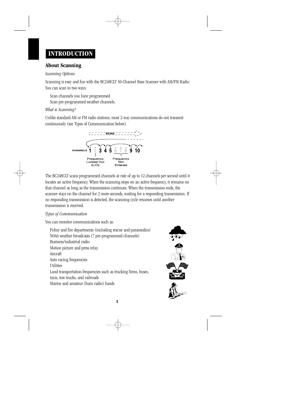 Introduction, About scanning | Uniden BC248CLT User Manual | Page 4 / 42