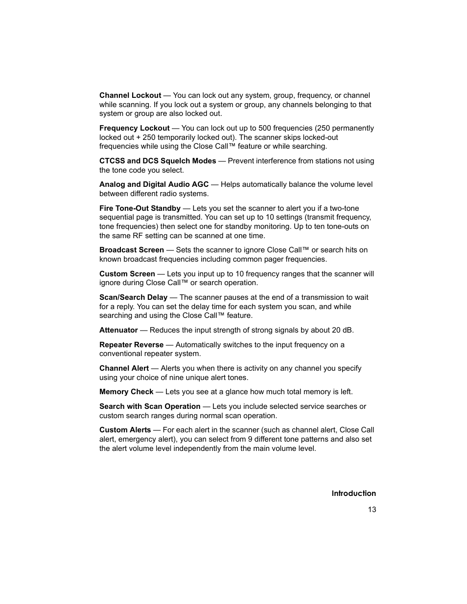 Uniden BCD996T User Manual | Page 13 / 152