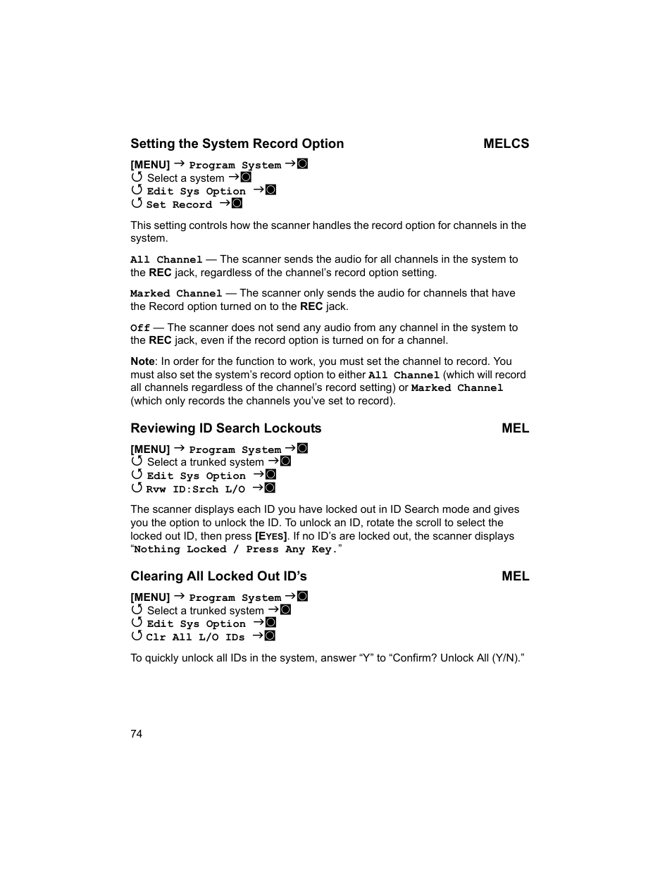 Uniden BCD996T User Manual | Page 74 / 152