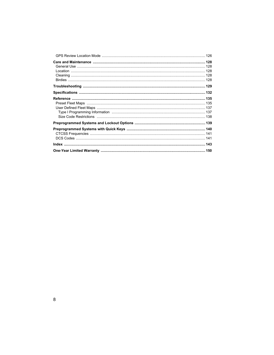Uniden BCD996T User Manual | Page 8 / 152