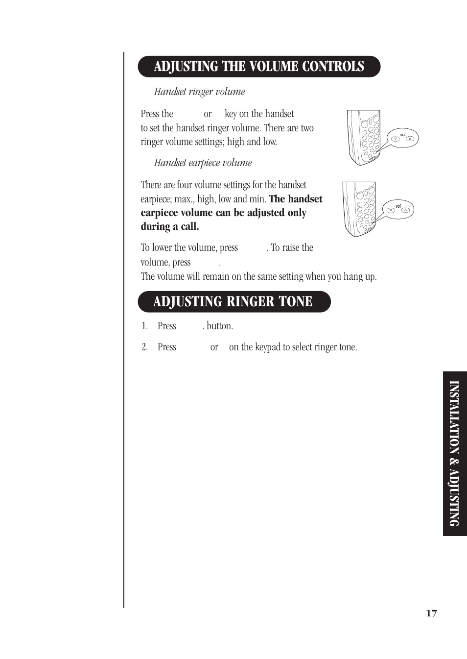 Inst alla tion & adjusting | Uniden DS71 User Manual | Page 19 / 32