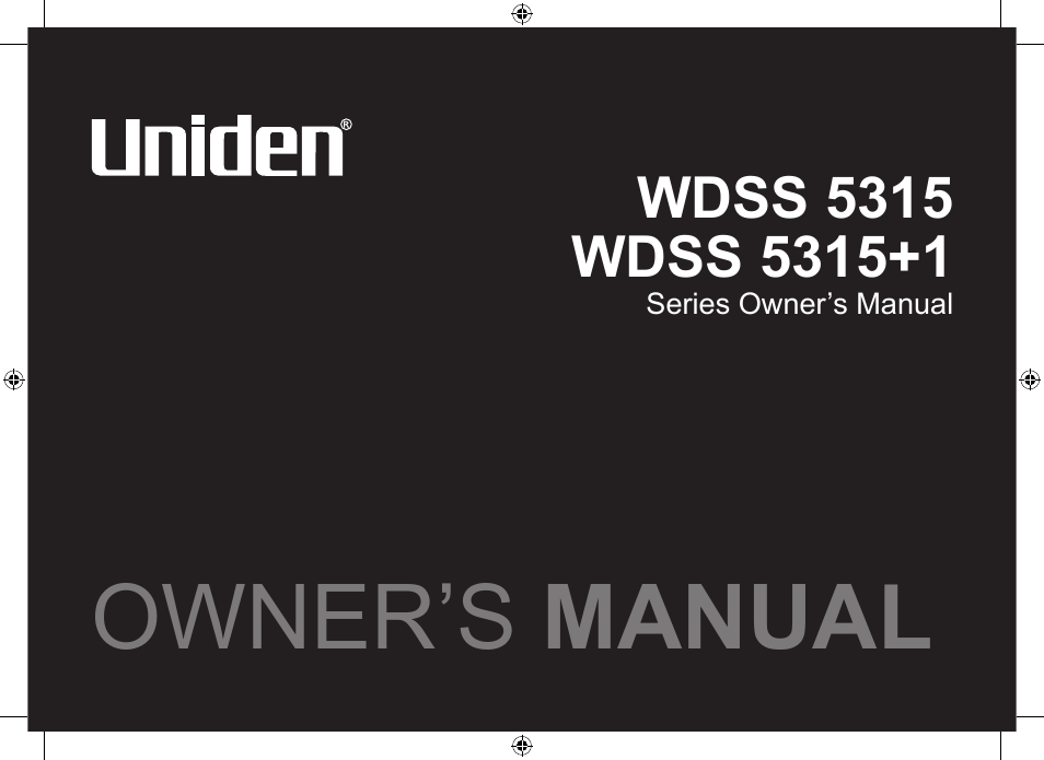 Uniden WDSS 5315 User Manual | 56 pages