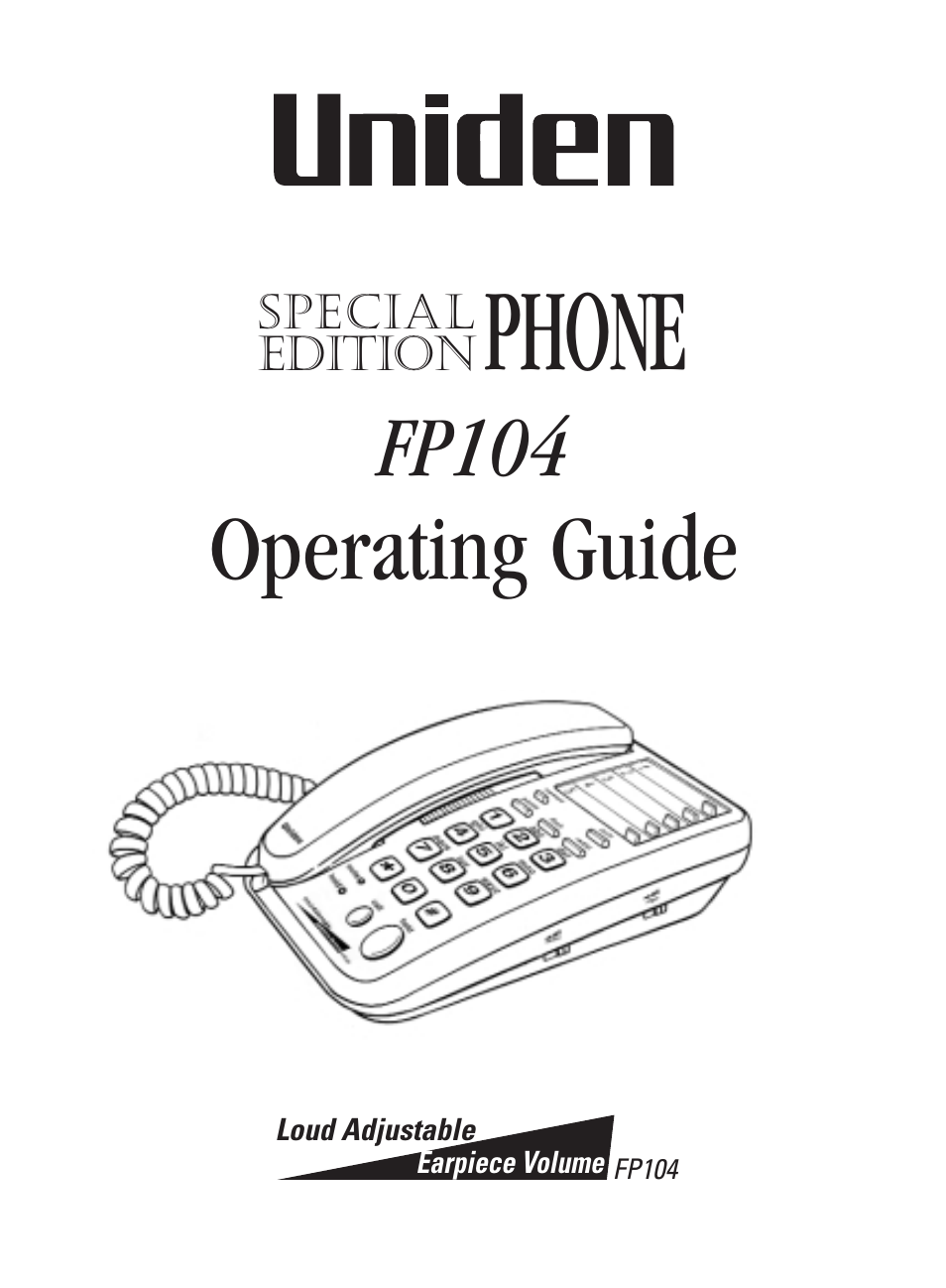 Uniden FP104 User Manual | 20 pages